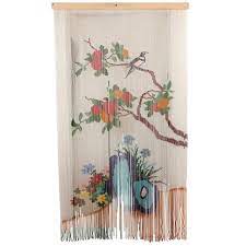 mid century beaded hanging door curtain
