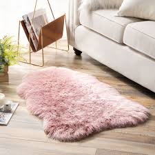 soft fluffy plush faux fox fur rug