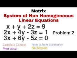 20 System Of Non Geneous Linear