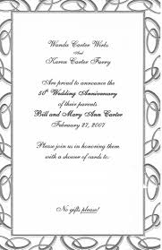 Wedding Anniversary Invitations Inspiration Free Th Wedding