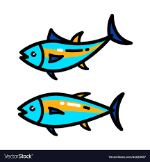 yellowfin tuna color icon sign royalty