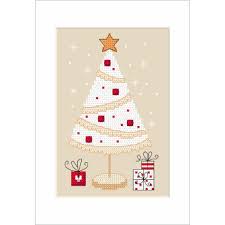 Cross Stitch Kit Christmas Card Christmas Tree