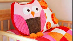 Fold the fabric in half. Decorative Pillows Owl Sewing Tutorial