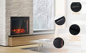 Recessed Electric Fireplace With 7