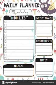 Daily Planner With Cute Owl Printable Template In A4 Format