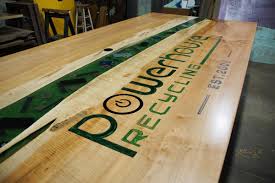 custom live edge wood and resin desk