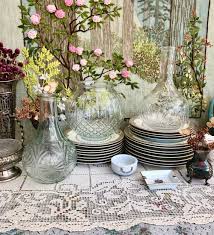 Clear Glass Vase Vintage Vase Decor
