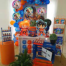 Maria olivia campos of invento festa created an amazing father/son birthday party based on the popular manga series & cartoon network episodes of dragon ball z.this festive blue and orange dragon ball z party was covered with stars, balloons, and a whole lot of style! Amazon Com 6 Pcs Dragon Ball Z Balloons Birthday Celebration Foil Balloon Set Dbz Super Saiyan Goku Gohan Character Party Decorations Toys Games