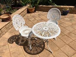 Cast Iron Patio Table And 2 Chairs