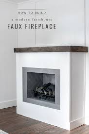 Faux Modern Farmhouse Fireplace