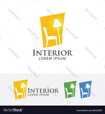 home interior logo design royalty free