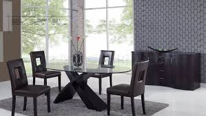 Oval Glass Top Modern Dining Table W
