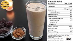 date shake calorie counted healthy