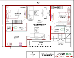40x25 house plan 2 bhk house plans at