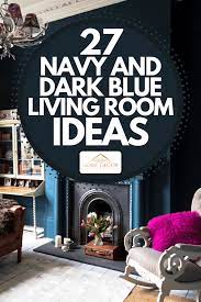 27 navy and dark blue living room ideas