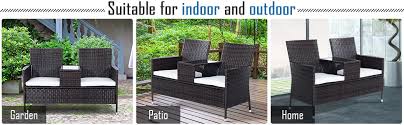 Outsunny Rattan Chair Furniture Set 2