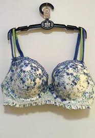 About U Blue Floral Glamorise Padded Underwired T Shirt Bra