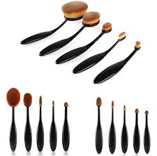 cosmetic oval makeup brush set