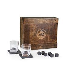mlb new york mets whiskey box gift set