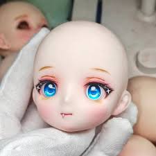 new anime doll head with makeup cute