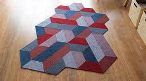 colourful geometric diy rug carpet