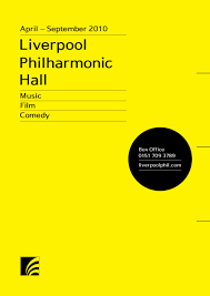 Liverpool Philharmonic Hall April September 2010 Season