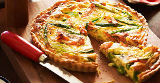 smoked salmon and asparagus quiche