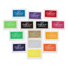 Set Of 15 Colors Inkpads For Rubber Stamps Craft Ink Pad