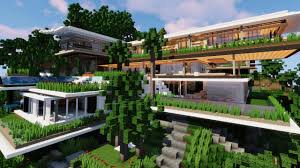 All houses in this map are mostly made of white wool with wood and lightstone used at the lighting. Modern Houses Minecraft