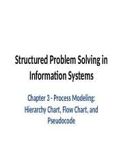 Structured Problem Solving In Information Systems Chapter 3
