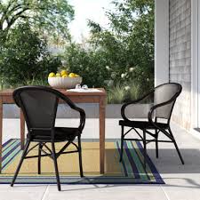Stacking Bamboo Patio Dining Armchair
