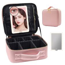 travel cosmetic bag with detachable led