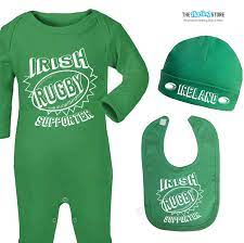 irish rugby baby tshirt bib babygrow