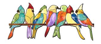 Birds Stain Glass Suncatcher Birds