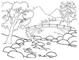 Printable coloring pages to print for kids are fun, but they also help kids develop many important skills. Bridge Landscape Coloring Page Free Printable Coloring Pages For Kids