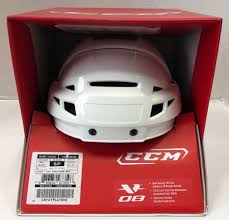 New Ccm V08 Olympic Pro Stock Retu Rn White Size Small Europe Ice Hockey Helmet