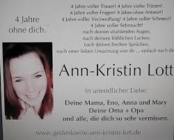 365 Tage Ann Kristin Lott Gedenkseite Trauer