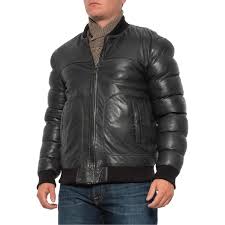 Bod Christensen Puffer Leather Jacket For Men