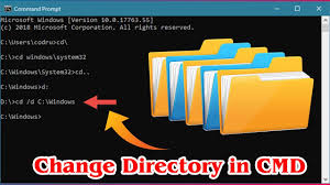 change directory in cmd command prompt