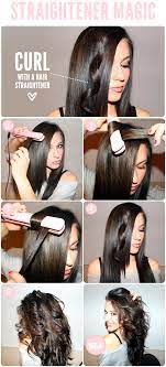 curl your hair with a hair straightener