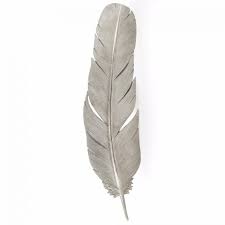 Silver Feather Wall Art Black Country