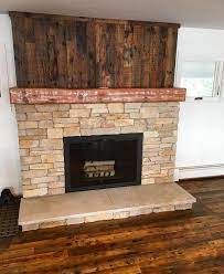 Rustic Wood Fireplace Mantels Log