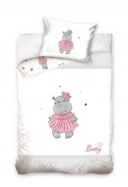40x60 hippo pink baby bed linen 100