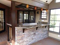 Stone Veneer Bar Front Stacked Stone