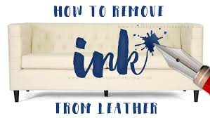 how to remove ink from leather no