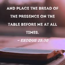 exodus 25 30 and place the bread of the