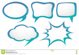 Speech Bubble Templates In Blue Stock Vector Illustration Of White