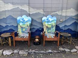Chairs And Two Whiskey Barrel