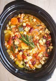 slow cooker minestrone soup slow