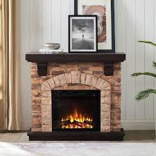 Electric Fireplace Fireplace Faux Brick